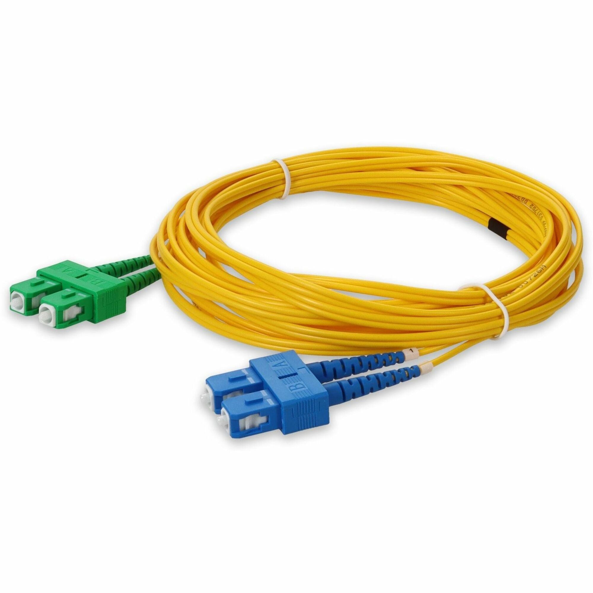 AddOn 3m ASC to SC Yellow OS2 Duplex OFNR (Riser-Rated) SMF Fiber Patch Cable - ADD-ASC-SC-3M9SMF