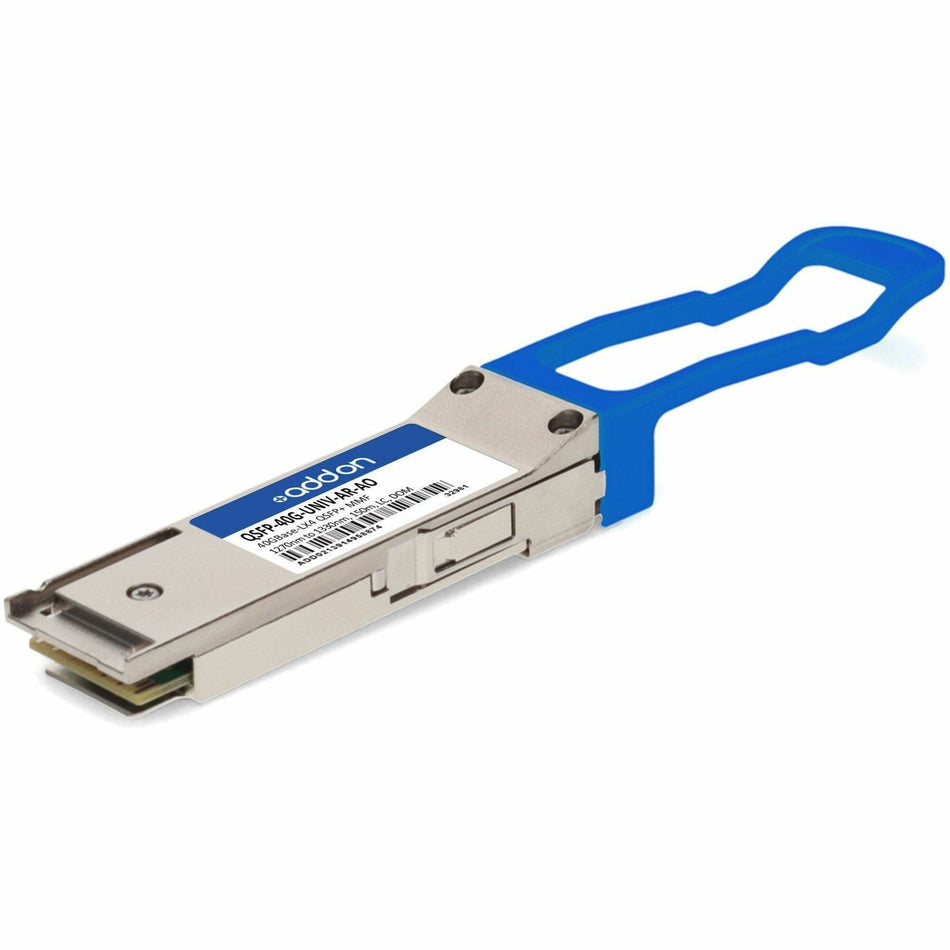 AddOn Arista Networks QSFP-40G-UNIV Compatible TAA Compliant 40GBase-LX4 QSFP+ Transceiver (SMF, 1270nm to 1330nm, 150m, LC, DOM) - QSFP-40G-UNIV-AR-AO