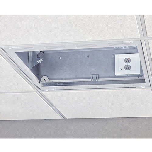 Chief 2' x 2' Above Ceiling Storage Box with 2-Gang Filter and Surge - White - CMS492P2