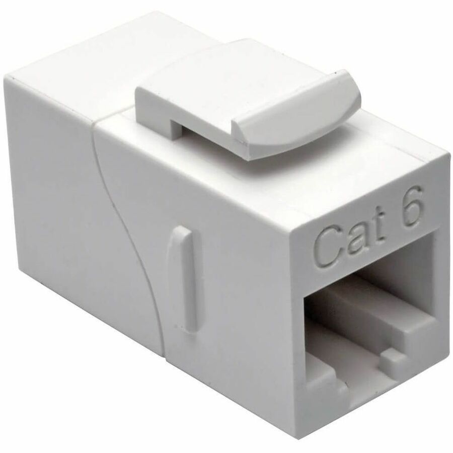 Eaton Tripp Lite Series Cat6 Straight-Through Modular In-Line Snap-In Coupler (RJ45 F/F), White, TAA - N235-001-WH