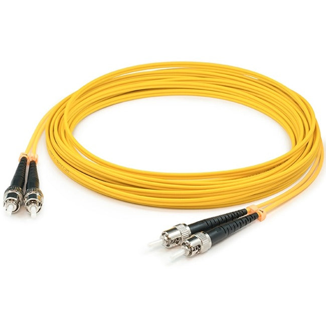 AddOn 20m ST (Male) to ST (Male) Yellow OS2 Duplex Fiber OFNR (Riser-Rated) Patch Cable - ADD-ST-ST-20M9SMF