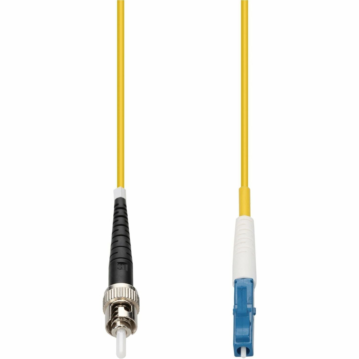 AddOn 15m LC (Male) to ST (Male) Yellow OS2 Simplex Fiber OFNR (Riser-Rated) Patch Cable - ADD-ST-LC-15MS9SMF