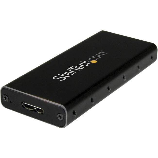 StarTech.com USB 3.1 Gen 2 (10Gbps) mSATA Drive Enclosure - Aluminum - Portable Data Storage for mSATA and mSATA Mini (Half-Size) - SMS1BMU313