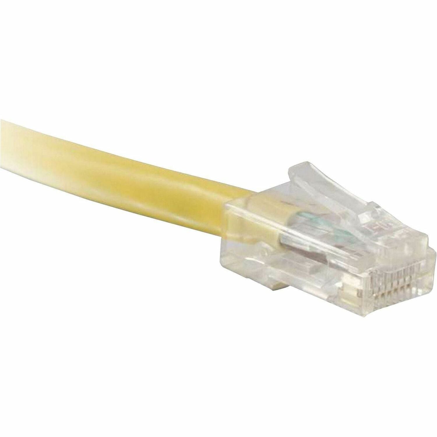 ENET 6in Yellow Cat5e Non-Booted (No Boot) (UTP) High-Quality Network Patch Cable RJ45 to RJ45 - 6 Inch - C5E-YL-NB-6INENC