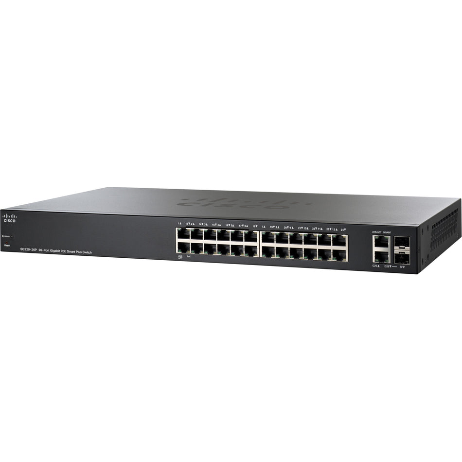 Cisco SG220-26 26-Port Gigabit Smart Plus Switch - SG220-26-K9-NA-RF