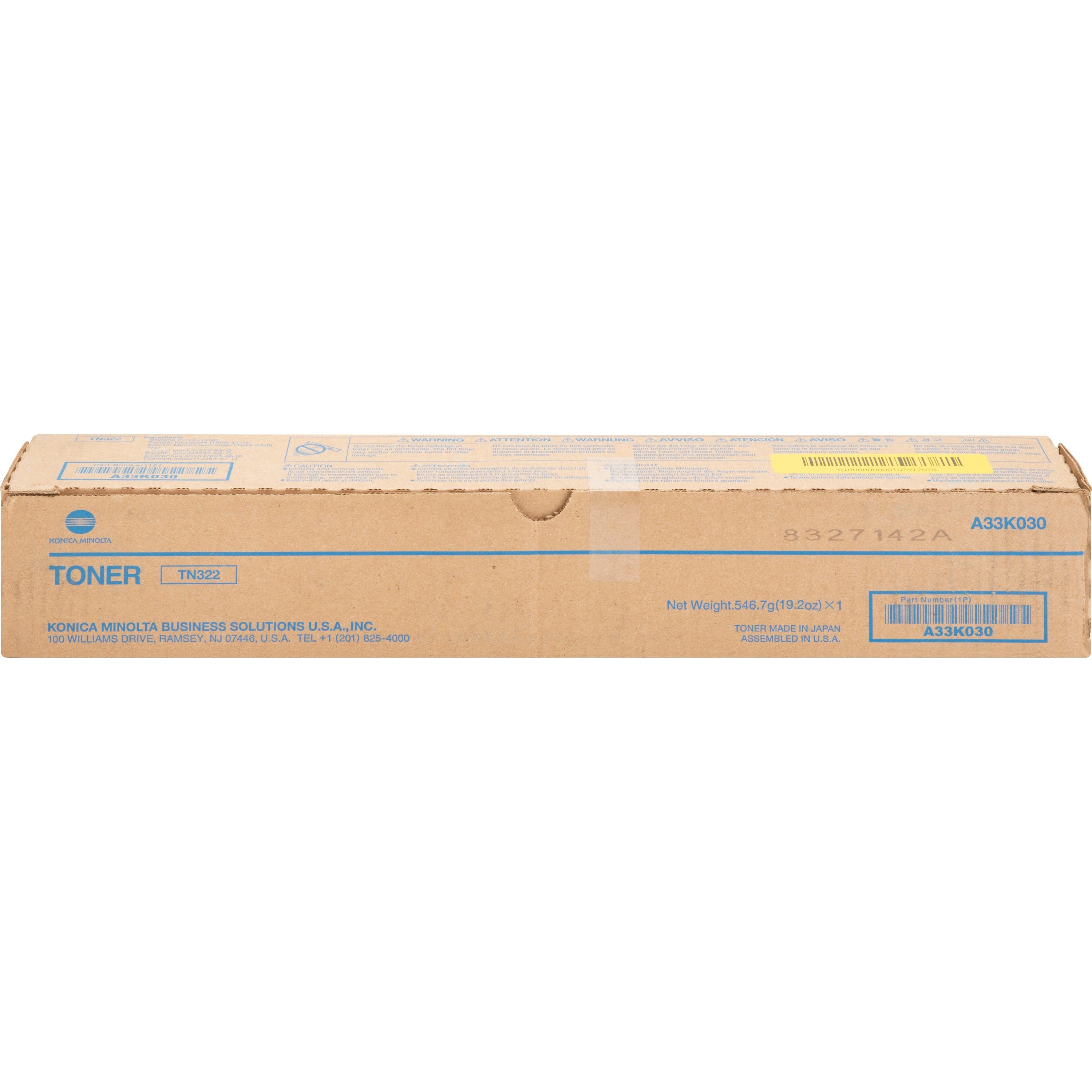 Konica Minolta Original Standard Yield Laser Toner Cartridge - Black - 1 Each - A33K030