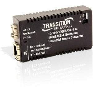 Transition Networks Hardened Mini 10/100/1000 Bridging Media Converter - M/GE-ISW-SFP-01