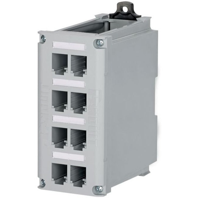 IndustrialNet DIN Rail Mount Patch Panel - CDPP8RG
