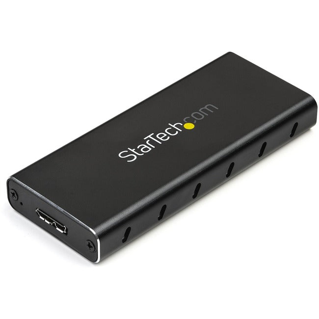 StarTech.com M.2 SSD Enclosure for M.2 SATA SSDs - USB 3.1 (10Gbps) with USB-C Cable - External Enclosure for USB-C Host - Aluminum - SM21BMU31C3