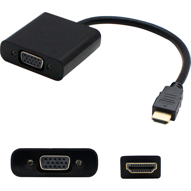 HP H4F02UT#ABA Compatible HDMI 1.3 Male to VGA Female Black Active Adapter For Resolution Up to 1920x1200 (WUXGA) - H4F02UT#ABA-AO