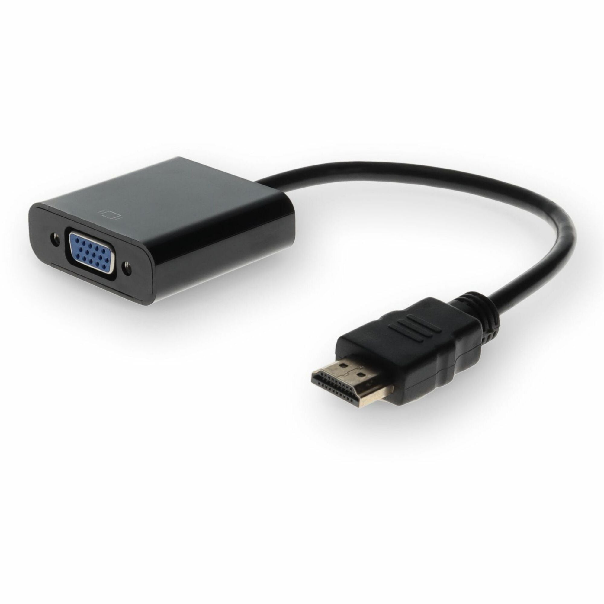 AddOn HP&reg; H4F02UT#ABA Compatible HDMI 1.3 Male to VGA Female Black Active Adapter For Resolution Up to 1920x1200 (WUXGA) - H4F02UT#ABA-AO