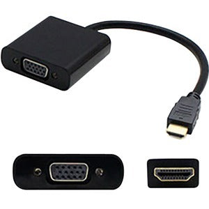 5PK HP H4F02UT#ABA Compatible HDMI 1.3 Male to VGA Female Black Active Adapters For Resolution Up to 1920x1200 (WUXGA) - H4F02UT#ABA-AO-5PK