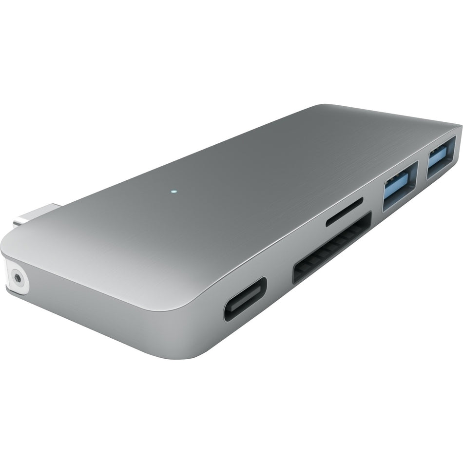 Satechi Type-C Pass Through USB Hub with USB-C Charging Port (Space Grey) - ST-TCUPM