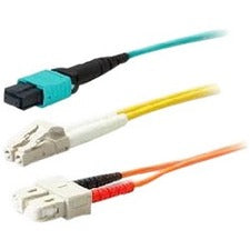 AddOn 10m LC (Male) to SC (Male) Aqua OM4 Duplex Fiber OFNR (Riser-Rated) TAA Compliant Patch Cable - ADD-SC-LC-10M5OM4TAA