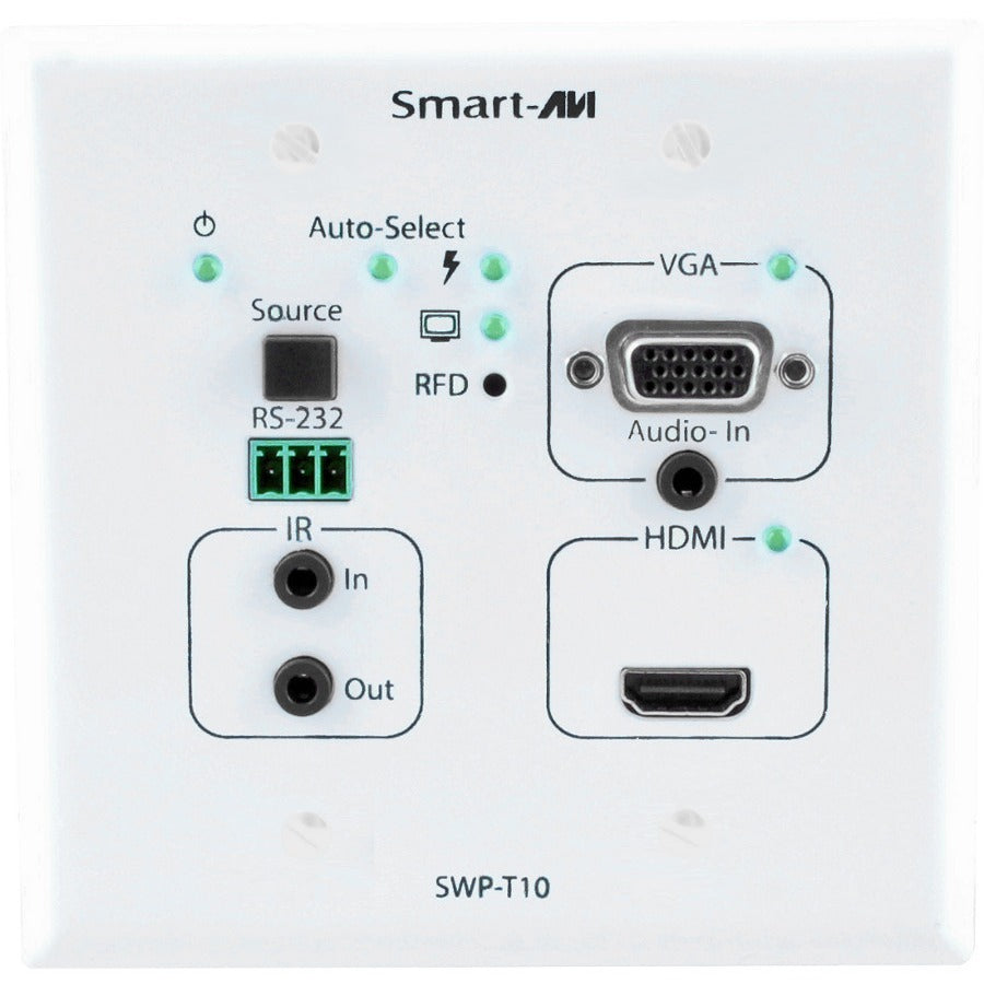 SmartAVI HDMI, VGA, Stereo Audio, IR POE Extender with Integrated Scaler and Converter - SWP-T10