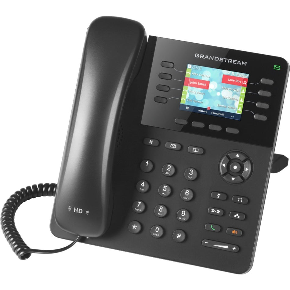 Grandstream GXP2135 IP Phone - Corded/Cordless - Corded - Bluetooth - Wall Mountable - Black - GXP2135