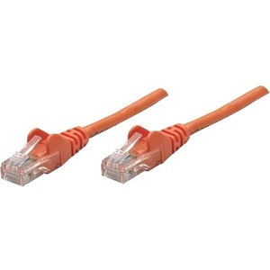 Intellinet Network Solutions Cat5e UTP Network Patch Cable, 0.5 ft (0.15 m), Orange - 347334