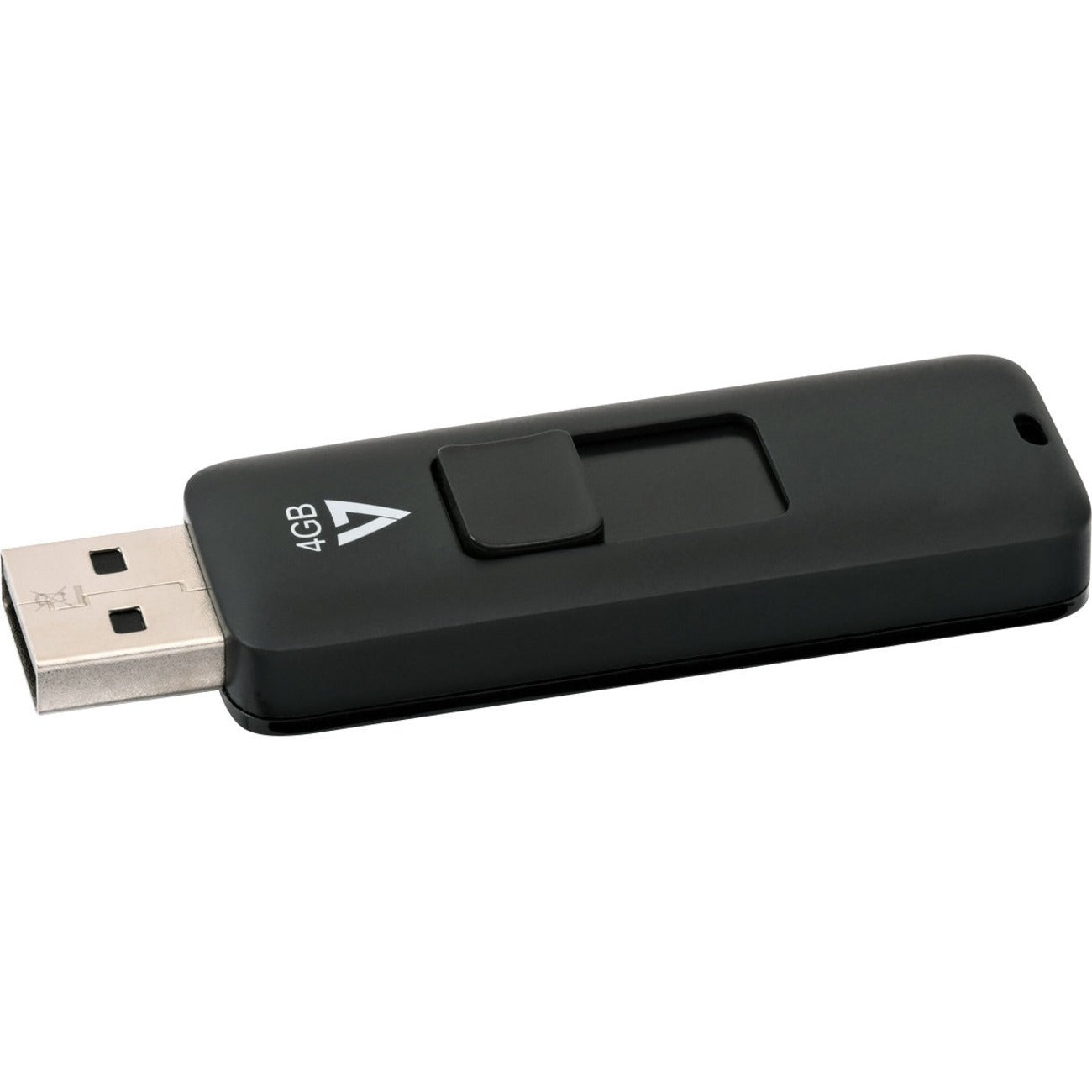 V7 4GB USB 2.0 Flash Drive - With Retractable USB connector - VF24GAR-3N