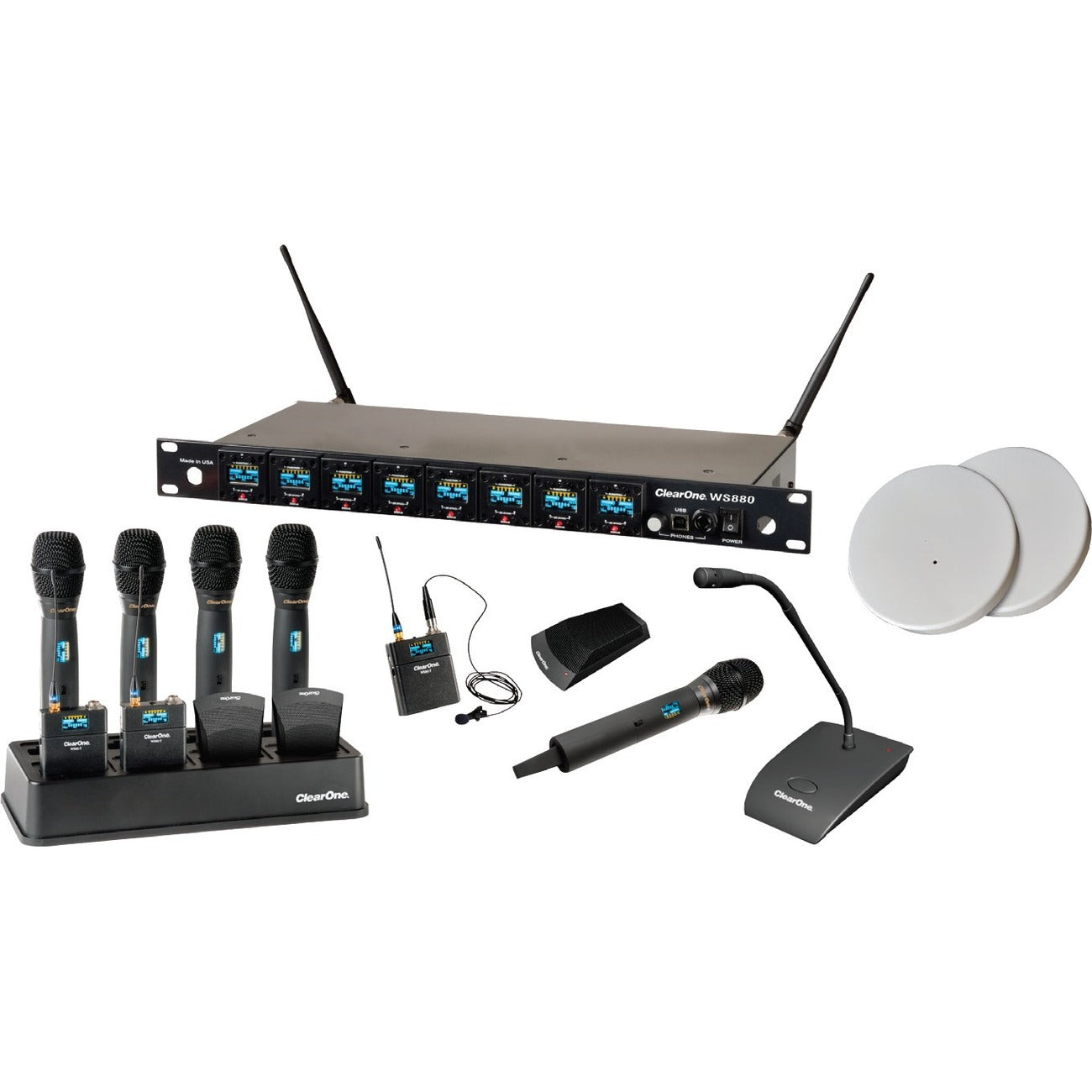 ClearOne WS880 Wireless Microphone System Receiver - 910-6000-801-X