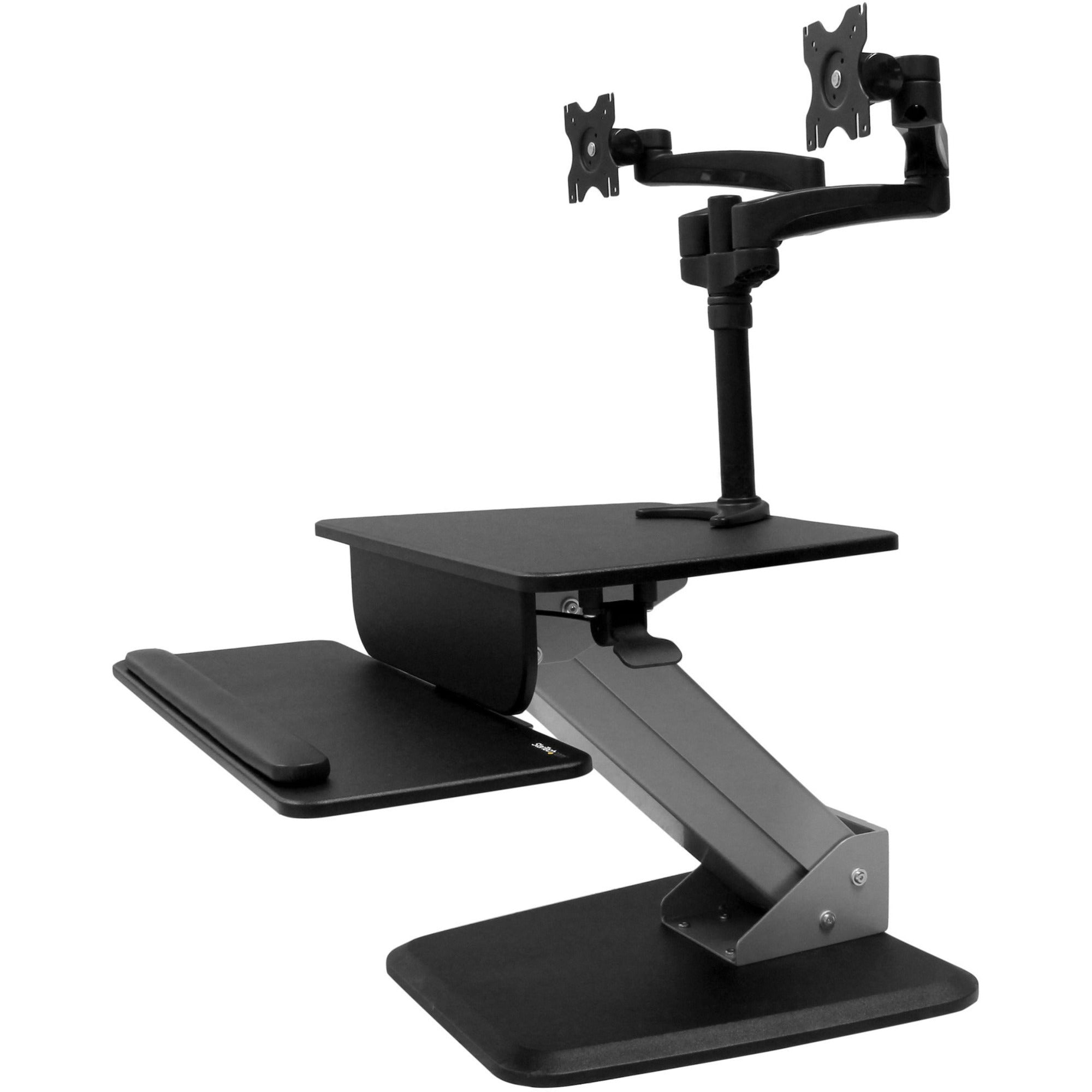 StarTech.com Dual Monitor Sit-to-stand Workstation - One-Touch Height Adjustment - BNDSTSDUAL