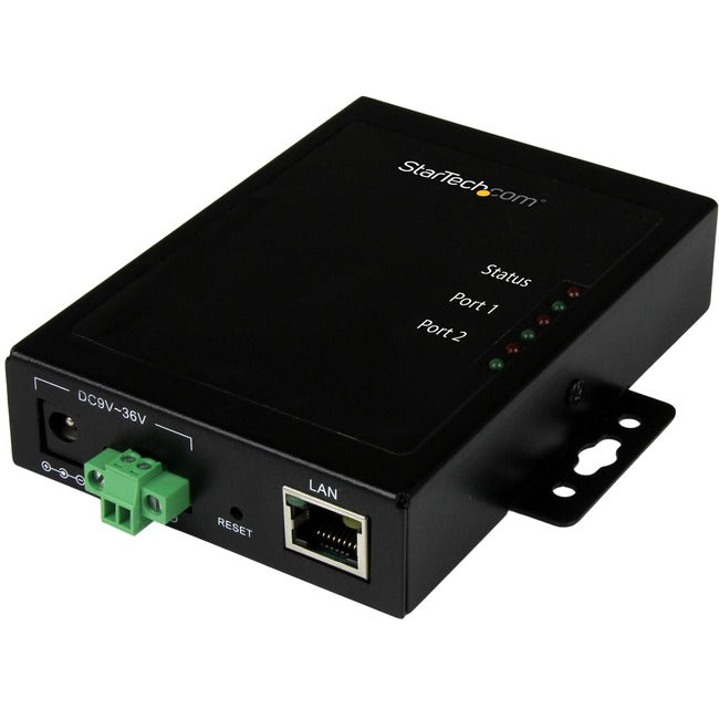 StarTech.com 2 Port Serial-to-IP Ethernet Device Server - RS232 - Metal and Mountable - Serial Device Server - NETRS2322P