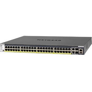 Netgear M4300 48x1G PoE+ Stackable Managed Switch with 2x10GBASE-T and 2xSFP+ (1;000W PSU) - GSM4352PB-100NES