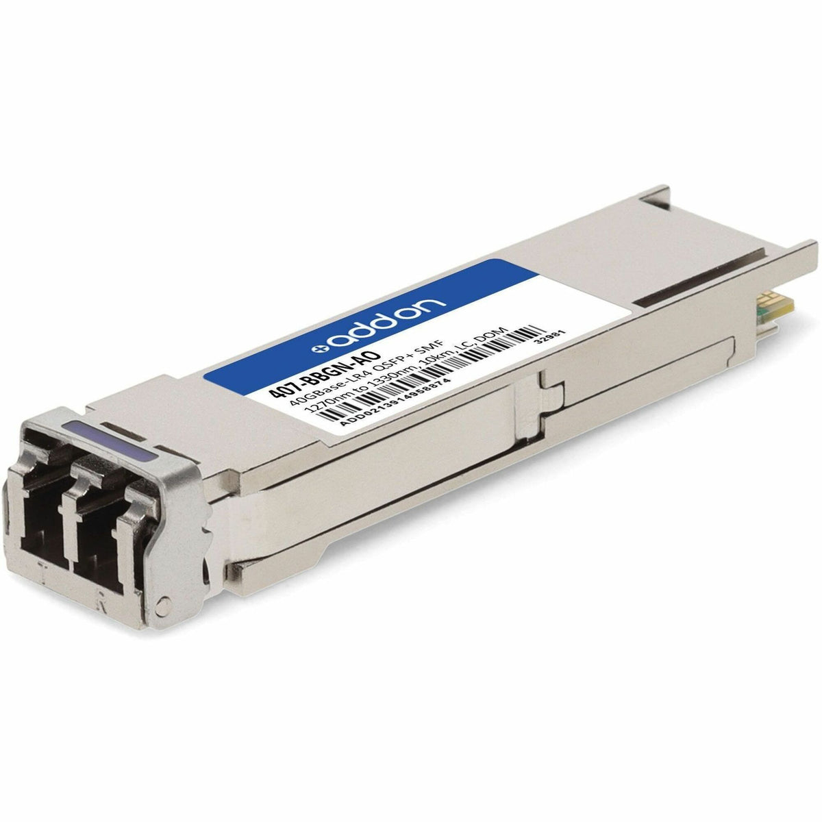 AddOn Dell 407-BBGN Compatible TAA Compliant 40GBase-LR4 QSFP+ Transceiver (SMF, 1270nm to 1330nm, 10km, LC, DOM) - 407-BBGN-AO