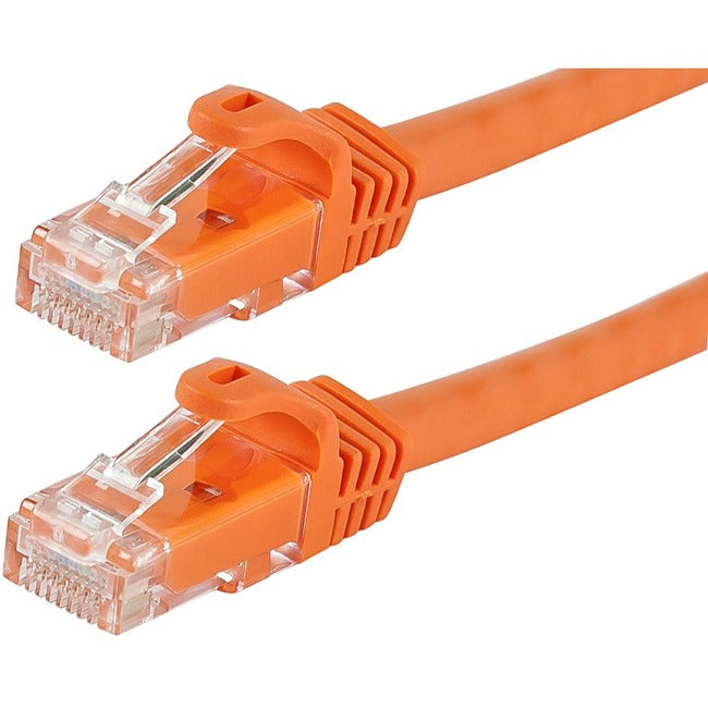 Monoprice FLEXboot Series Cat5e 24AWG UTP Ethernet Network Patch Cable, 7ft Orange - 11385