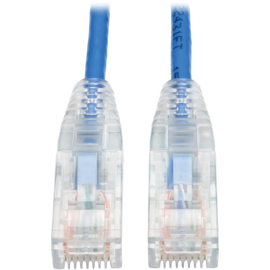 Tripp Lite by Eaton Cat6 Gigabit Snagless Slim UTP Ethernet Cable (RJ45 M/M) PoE Blue 3 ft. (0.91 m) - N201-S03-BL
