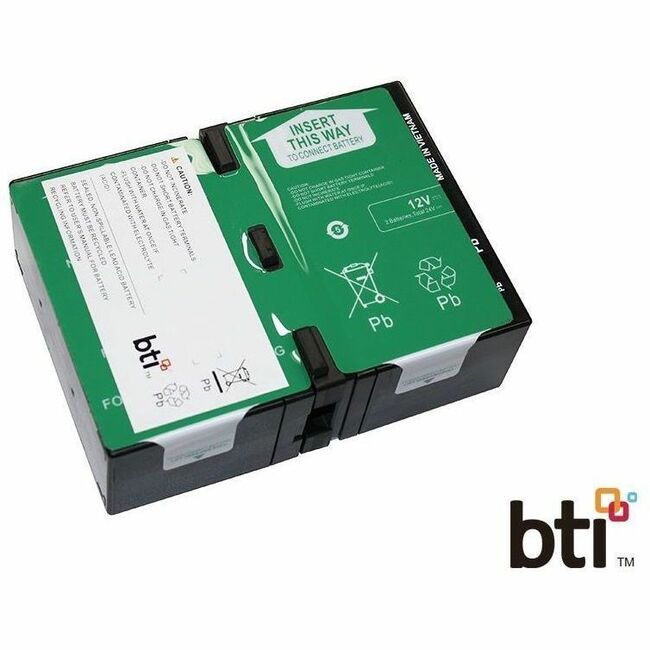 BTI APCRBC124-SLA124 SEALED LEAD ACID BATTERY FOR APC - 2yr Warranty - BR1200G-FR, BR1200GI, BR1300G, BR1500G, BR1500G-FR, BR1500GI, BX1500M, SMC1000-2U, SMC1000I-2U - APCRBC124-SLA124