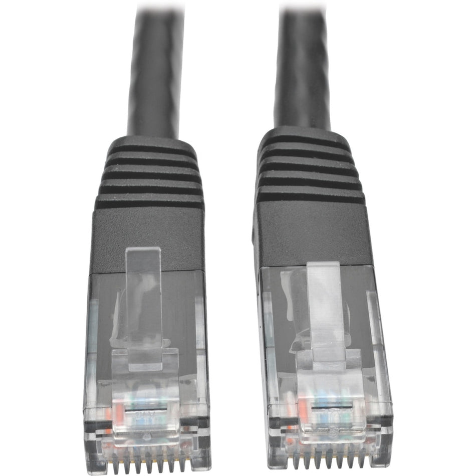 Eaton Tripp Lite Series Cat6 Gigabit Molded (UTP) Ethernet Cable (RJ45 M/M), PoE, Black, 1 ft. (0.31 m) - N200-001-BK