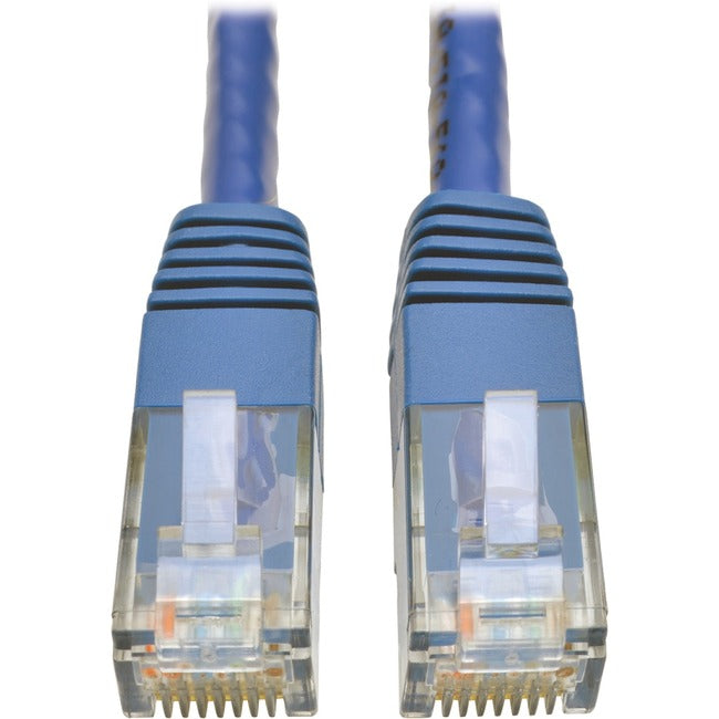 Eaton Tripp Lite Series Cat6 Gigabit Molded (UTP) Ethernet Cable (RJ45 M/M), PoE, Blue, 1 ft. (0.31 m) - N200-001-BL