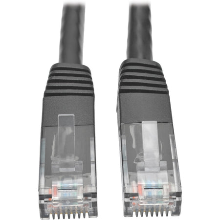 Eaton Tripp Lite Series Cat6 Gigabit Molded (UTP) Ethernet Cable (RJ45 M/M), PoE, Black, 2 ft. (0.61 m) - N200-002-BK