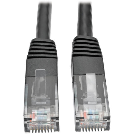 Eaton Tripp Lite Series Cat6 Gigabit Molded (UTP) Ethernet Cable (RJ45 M/M), PoE, Black, 3 ft. (0.91 m) - N200-003-BK