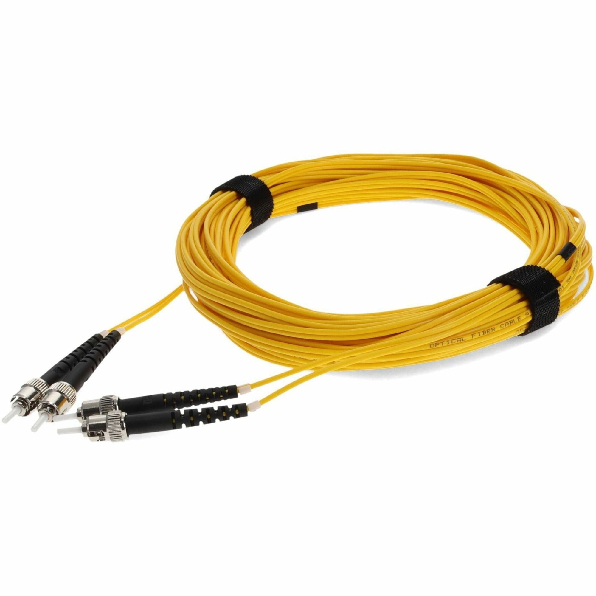 AddOn 50m ST (Male) to ST (Male) Yellow OS2 Duplex Fiber OFNR (Riser-Rated) Patch Cable - ADD-ST-ST-50M9SMF