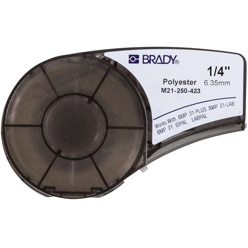 Brady People ID Label Cartridge for BMP21-PLUS Printer, White - M21-250-423
