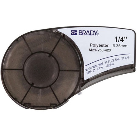 Brady People ID Label Cartridge for BMP21-PLUS Printer, White - M21-250-423