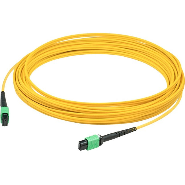 AddOn 4m MPO (Female) to MPO (Female) 12-Strand Yellow OS2 Crossover Fiber OFNR (Riser-Rated) Patch Cable - ADD-MPOMPO-4M9SM