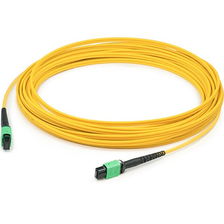 AddOn 30m MPO (Female) to MPO (Female) 12-Strand Yellow OS2 Crossover Fiber OFNR (Riser-Rated) Patch Cable - ADD-MPOMPO-30M9SM