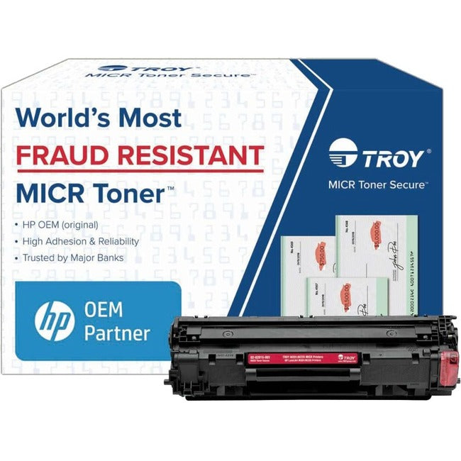 Troy Toner Secure Original MICR Laser Toner Cartridge CF283A - Black - 1 Pack - 02-82015-001