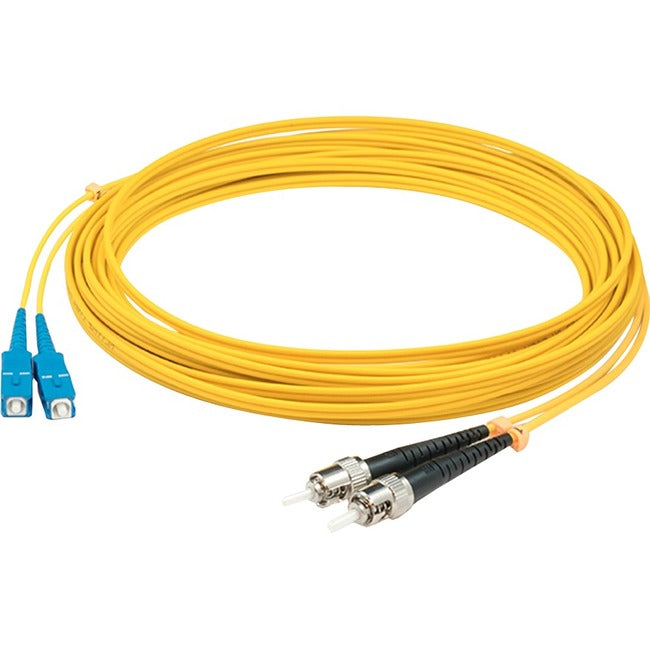 AddOn 30m ST (Male) to ST (Male) Yellow OS2 Duplex Fiber OFNR (Riser-Rated) Patch Cable - ADD-ST-ST-30M9SMF