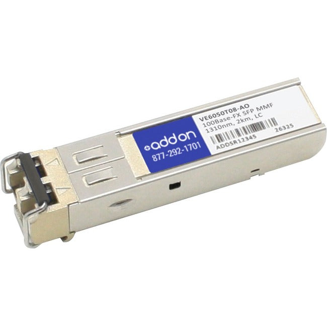 AddOn Emerson VE6050T08 Compatible TAA Compliant 100Base-FX SFP Transceiver (MMF, 1310nm, 2km, LC, Rugged) - VE6050T08-AO