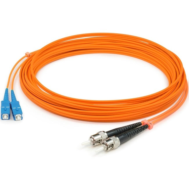 AddOn 7m SC (Male) to ST (Male) Orange OM1 Duplex Fiber OFNR (Riser-Rated) Patch Cable - ADD-ST-SC-7M6MMF