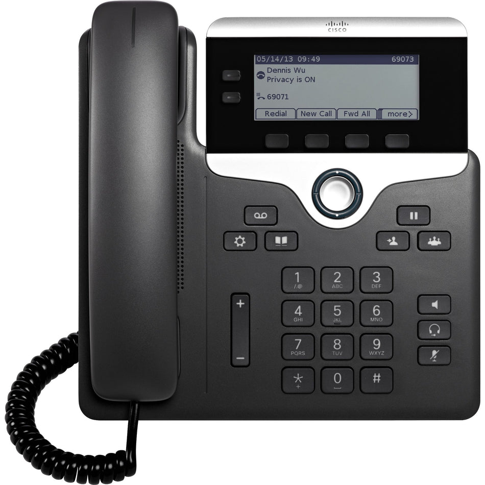 Cisco 7821 IP Phone - Corded - Wall Mountable - Black - CP-7821-3PCC-K9=