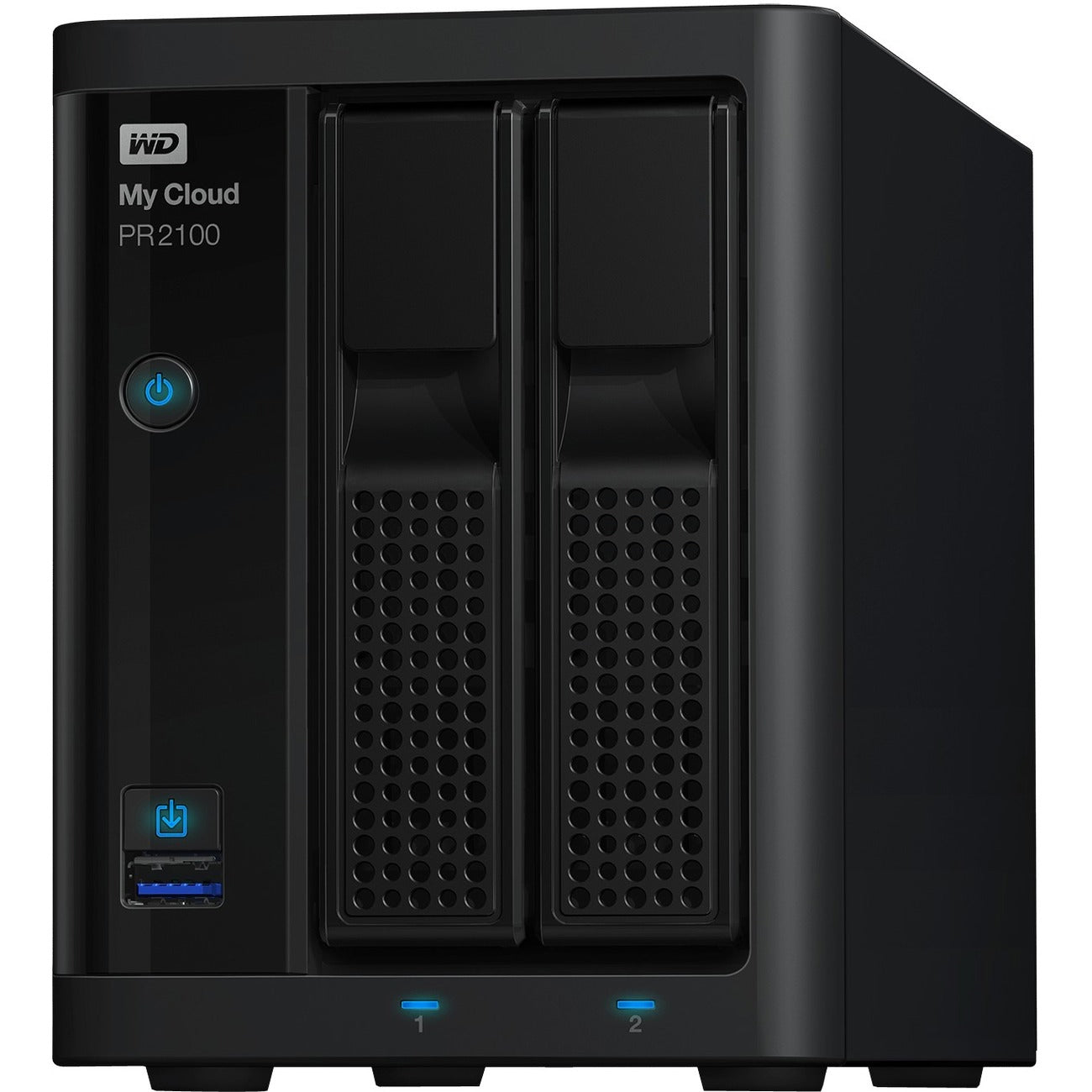 WD 16TB My Cloud PR2100 Pro Series Media Server with Transcoding, NAS - Network Attached Storage - WDBBCL0160JBK-NESN