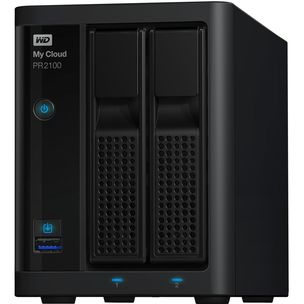 WD 12TB My Cloud PR2100 Pro Series Media Server with Transcoding, NAS - Network Attached Storage - WDBBCL0120JBK-NESN