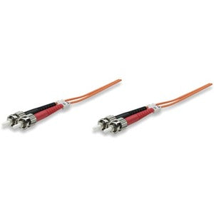 Intellinet Network Solutions Fiber Optic Patch Cable, ST/ST, OM1, 62.5/125, Multimode, Duplex, Orange, 7 ft (2 m) - 515764