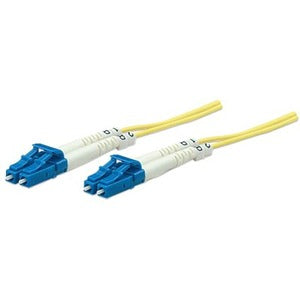 Intellinet Network Solutions Fiber Optic Patch Cable, LC/LC, OS2, 9/125, Single-Mode, Duplex, Yellow, 10 ft (3 m) - 471893