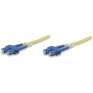 Intellinet Network Solutions Fiber Optic Patch Cable, SC/SC, OS2, 9/125, Single-Mode, Duplex, Yellow, 33 ft (10 m) - 470643