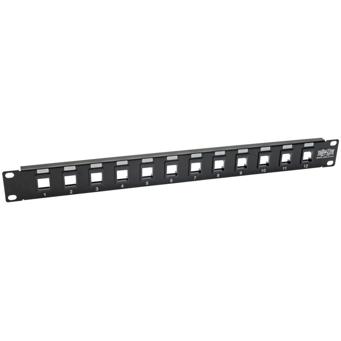 Tripp Lite by Eaton 12-Port 1U Rack-Mount Unshielded Blank Keystone/Multimedia Patch Panel RJ45 Ethernet USB HDMI Cat5e/6 - N062-012-KJ